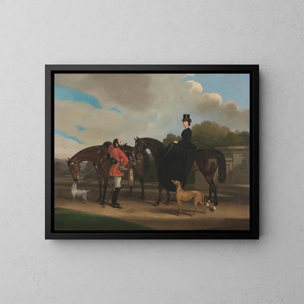 Lord and Lady Twemlow - William Barraud — framed artwork on a wall