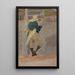 a man in a straw hat standing peeling sugarcane - William Berryman — framed artwork on a wall