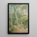 Allée de bananiers, comptable, veilleur et homme de cabane avec des tonneaux d'eau - William Berryman — framed artwork on a wall