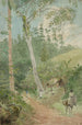 Allée de bananiers, comptable, veilleur et homme de cabane avec des tonneaux d'eau - William Berryman — artwork view