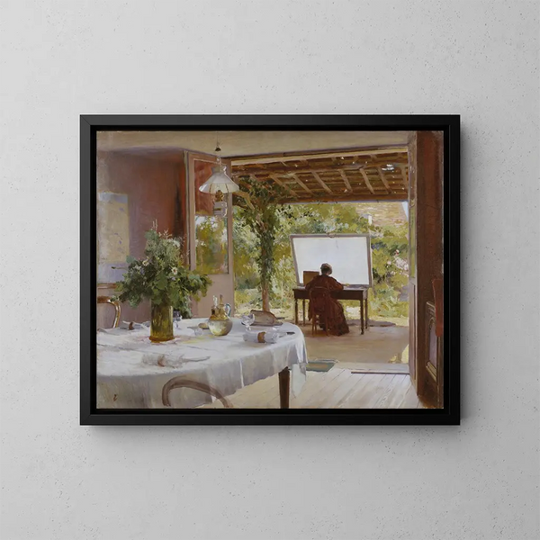 Atelier en plein air - William Blair Bruce — framed artwork on a wall