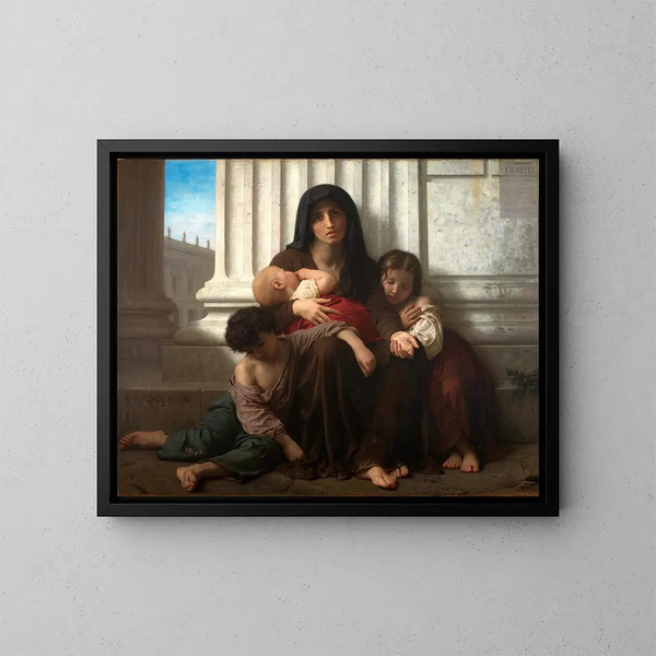 Charité - William Bouguereau — cuadro enmarcado en la pared