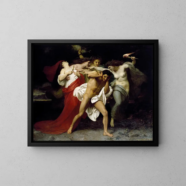 Oreste poursuivi par les Furies - William Bouguereau — cuadro enmarcado en la pared
