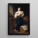 Primeras caricias - William Bouguereau — cuadro enmarcado en la pared