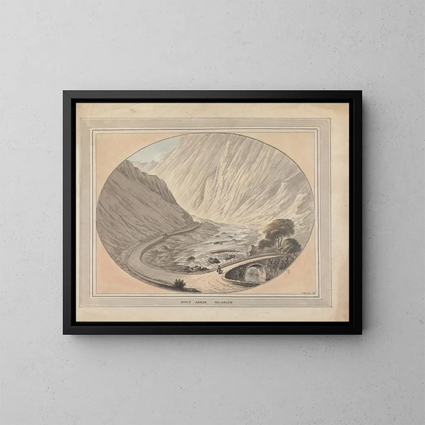 Pont Aber Glaslyn - William Burgess — framed artwork on a wall