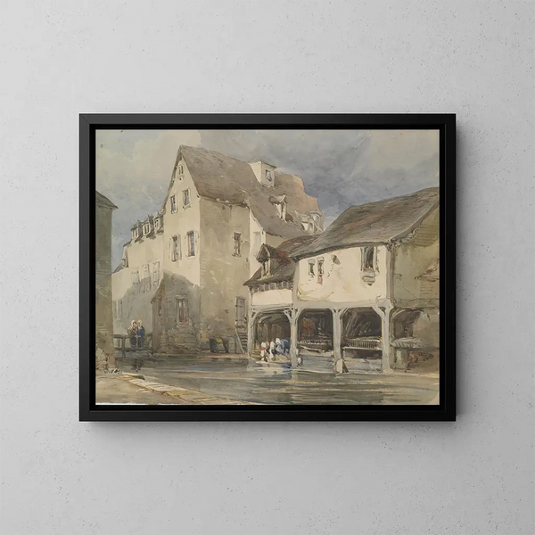 Molino Saint-Lavoir en Chartres - William Callow — cuadro enmarcado en la pared