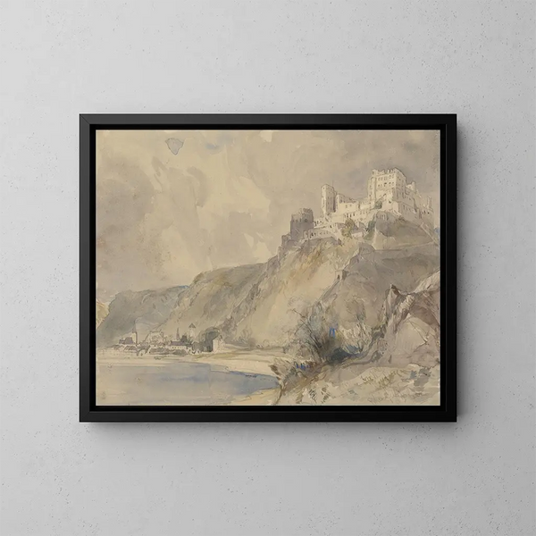 Rheinfels y Saint-Goar - William Callow — cuadro enmarcado en la pared