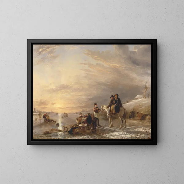 Escena de hielo - William Collins — cuadro enmarcado en la pared