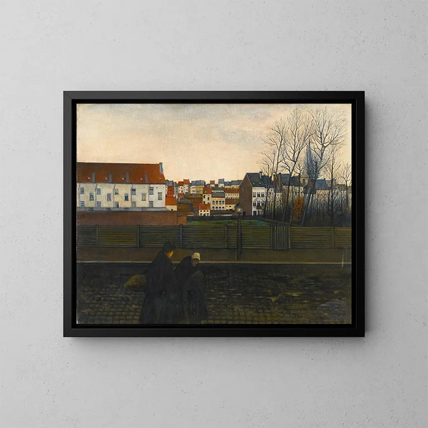 Paisaje bruselense - William Degouve de Nuncques — cuadro enmarcado en la pared