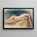 Nu Féminin Allongé - William Edward Frost — cuadro enmarcado en la pared