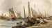 Pescadores en el Puerto - William Edward Webb — vista de la obra