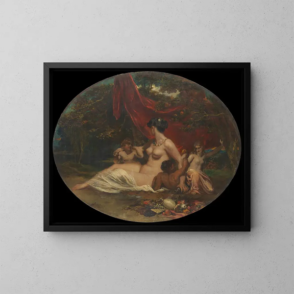 Alegoría - William Etty — cuadro enmarcado en la pared