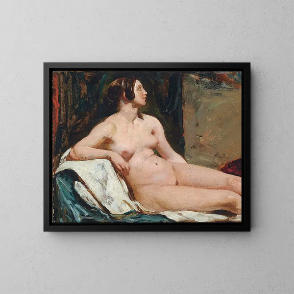 Nu femenino - William Etty — cuadro enmarcado en la pared