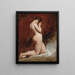 Nu de rodillas - William Etty — cuadro enmarcado en la pared