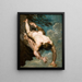 Manlius painting thrown from the rock - William Etty — framed artwork on a wall