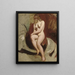 Mujer desnuda sentada - William Etty — cuadro enmarcado en la pared