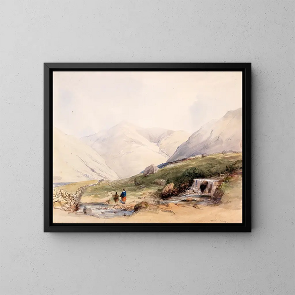 Vue près de Delphi, comté de Galway - William Evans d'Eton — framed artwork on a wall