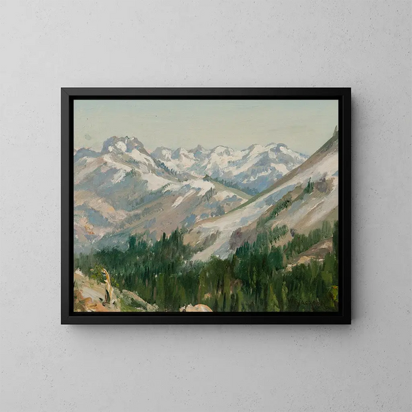 Primera nieve - William Franklin Jackson — cuadro enmarcado en la pared