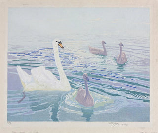 William Giles - Swans and Cygnets.webp