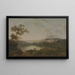 View of a Lake with Fishermen - William Groombridge — framed artwork on a wall
