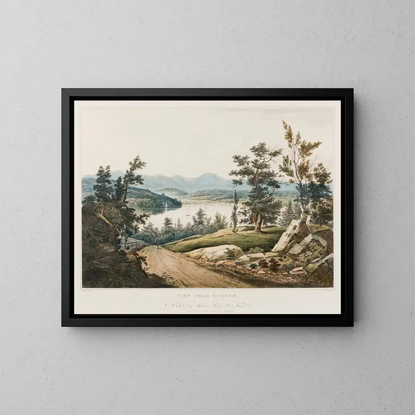 Vista cerca de Hudson - William Guy Wall — cuadro enmarcado en la pared