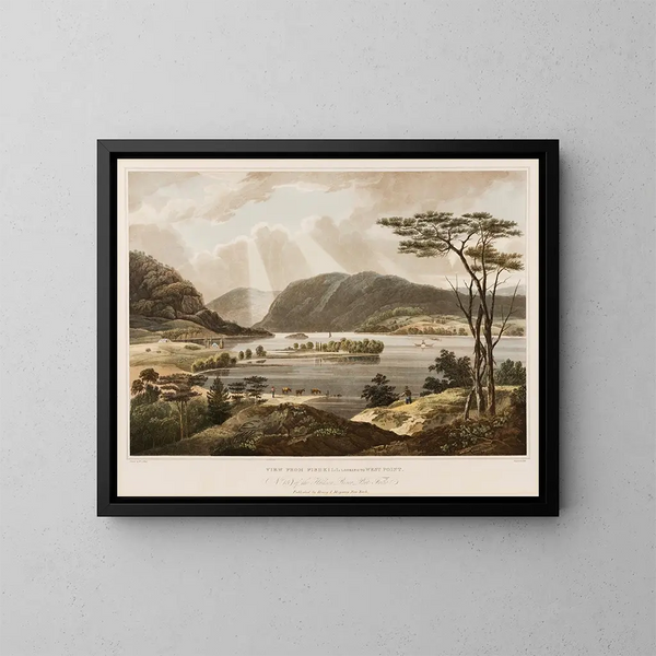 Vista de Fishkill hacia West Point - William Guy Wall — cuadro enmarcado en la pared