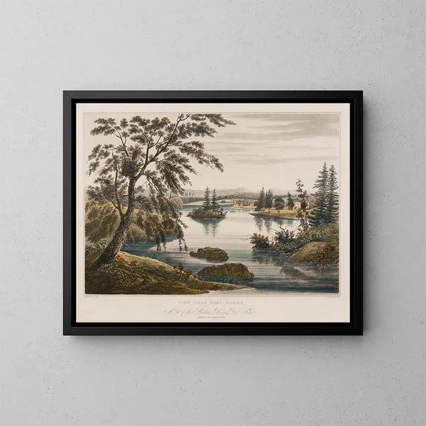 Vista cerca de Fort Miller - William Guy Wall — cuadro enmarcado en la pared