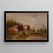 Children's Playground Painting - William Harring — framed artwork on a wall