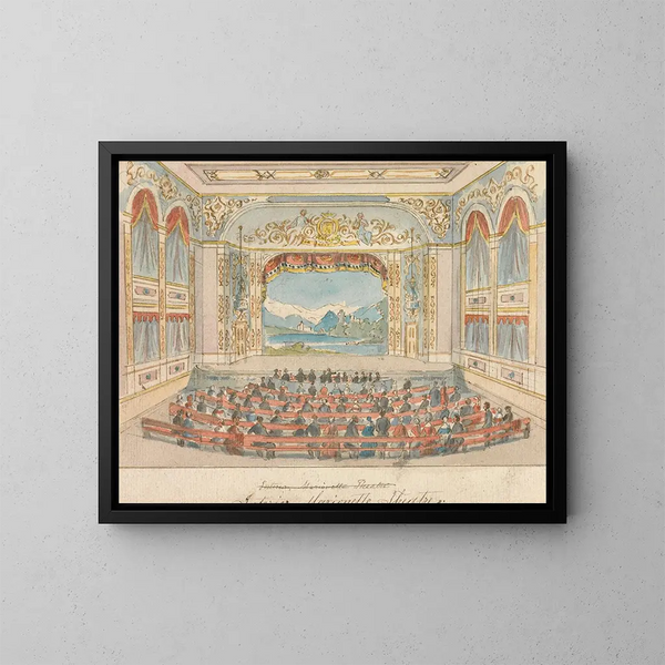 Puppet Theater Interior - William Henry Brooke — framed artwork on a wall