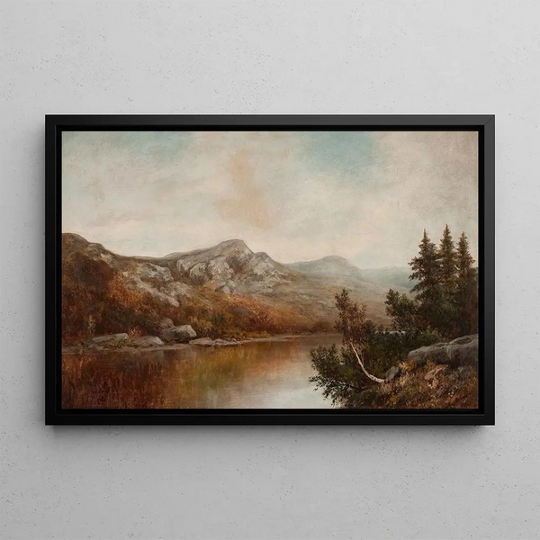 Landscape Painting of New England - William Henry Hilliard — framed artwork on a wall