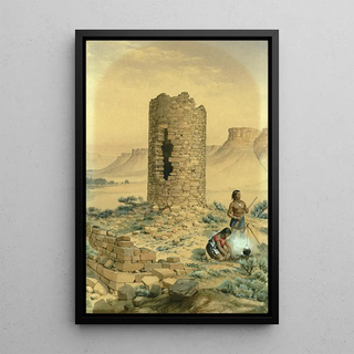 William Henry Holmes - Ancient Stone Round Tower.webp