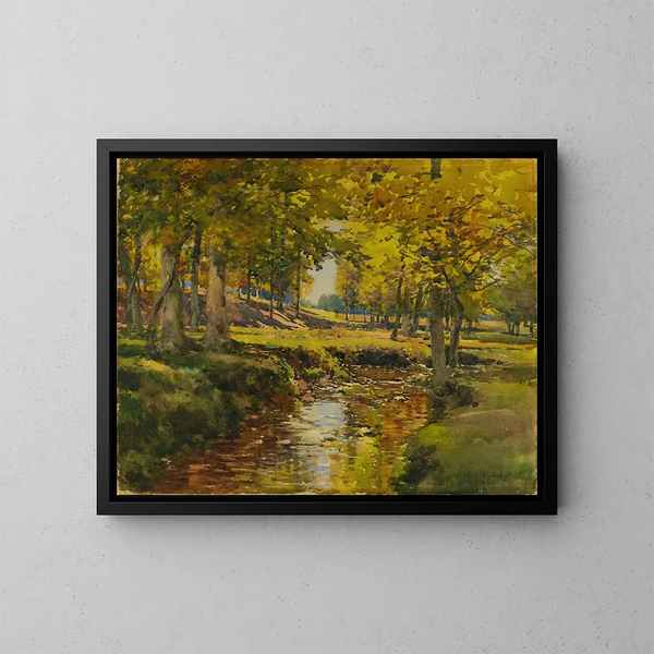Otoño junto al prado - William Henry Holmes — cuadro enmarcado en la pared