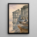 Houses of Cliffs on the Rio Mancos Colorado - William Henry Holmes — framed artwork on a wall