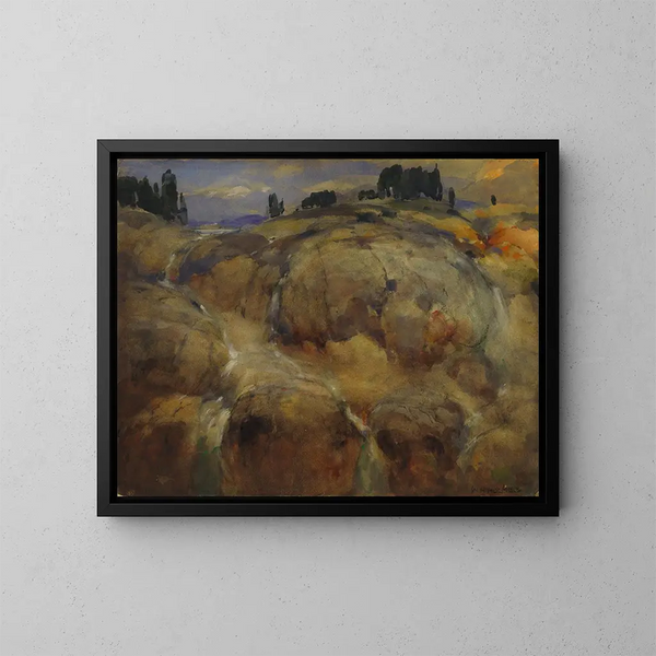 Lit desierto de un glaciar - William Henry Holmes — cuadro enmarcado en la pared
