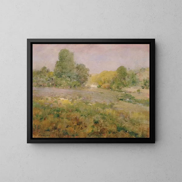 de campo de hierbas multicolores a finales de verano - William Henry Holmes — cuadro enmarcado en la pared