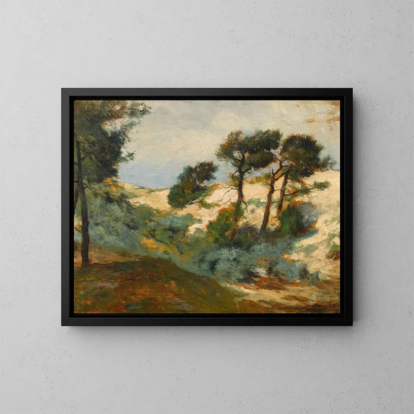 Dunas y pinos arbustivos - William Henry Howe — cuadro enmarcado en la pared