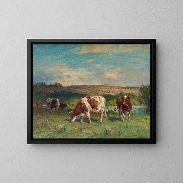 Praderas de Lyme - William Henry Howe — cuadro enmarcado en la pared