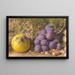 Apple, grapes and hazelnut - William Henry Hunt — framed artwork on a wall