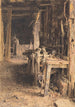 Interior de granero - William Henry Hunt — vista de la obra
