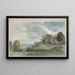 Cottages dans un paysage étendu - William Henry Hunt — cuadro enmarcado en la pared