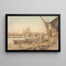 Saint Paul’s Cathedral and Blackfriars Bridge - William Henry Hunt — framed artwork on a wall