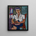 Girl sitting - William Henry Johnson — framed artwork on a wall
