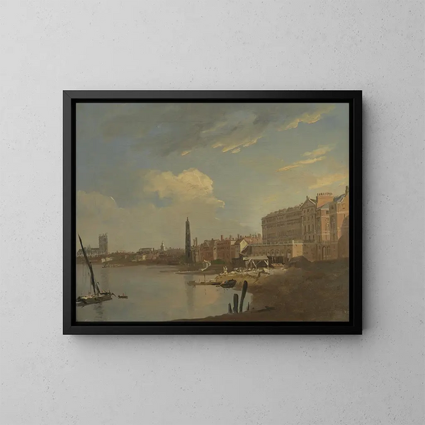 La Tamise y el Adelphi - William Hodges — cuadro enmarcado en la pared