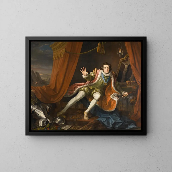 David Garrick en Richard III - William Hogarth — cuadro enmarcado en la pared
