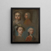 Studies of Heads - William Hogarth — framed artwork on a wall