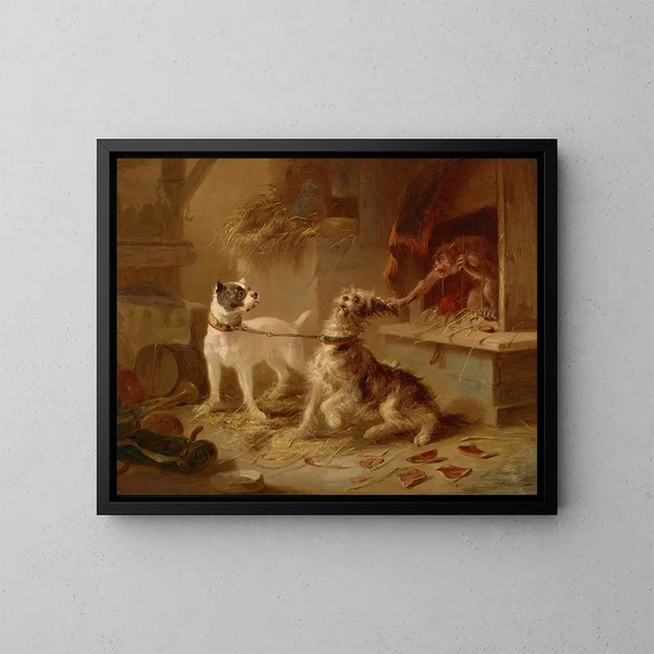 Monje travieso - William Holbrook Beard — cuadro enmarcado en la pared