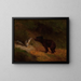 Amigos improbables - William Holbrook Beard — cuadro enmarcado en la pared