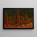 Piazza della Costituzione, Athènes de nuit - William Holman Hunt — cuadro enmarcado en la pared