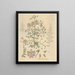 Schizanthus extendido - William Jackson Hooker — cuadro enmarcado en la pared