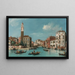 Vista de la entrada del canal de Cannaregio con la iglesia de San Geremia y el Palazzo Labia Venecia - William James — cuadro enmarcado en la pared
